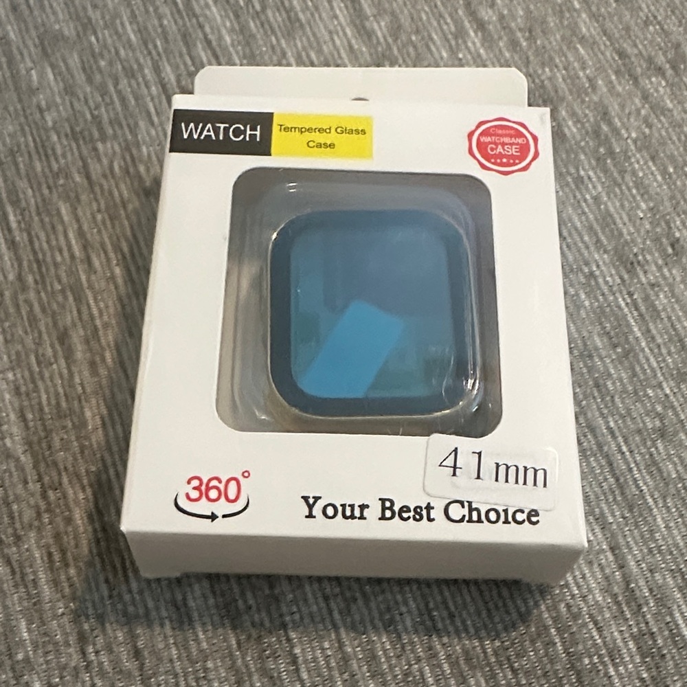 Apple Smartwatch Tempered Glass Case - Black